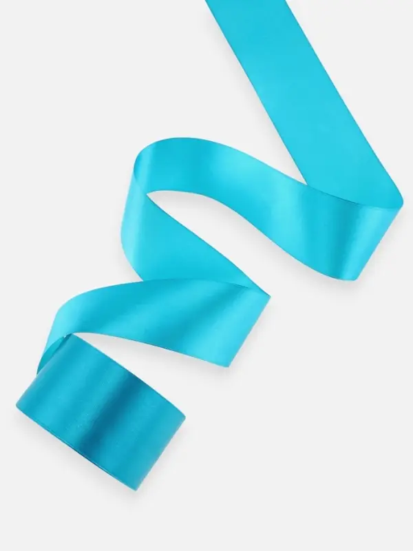 Лента атласная, 50 мм, 23±1 м, голубая №47 Лента атласная, 50 мм, 23±1 м, голубая №47