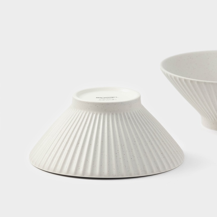 Салатники Magistro Jarwah Lausanne, 700 мл, 17,5×7,3 см, набор 2 шт, фарфор, серые Салатники Magistro Jarwah Lausanne, 700 мл, 17,5×7,3 см, набор 2 шт, фарфор, серые