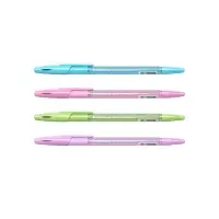 Ручка шариковая ErichKrause R=301 Spring Stick & Grip, узел 0.7 мм, синяя, резиновый упор, МИКС