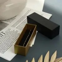 Коробочка подарочная под набор &laquo;Помада&raquo;, 4&times;12&times;4 см, чёрная