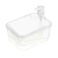 Дозатор для моющего средства, тм VETTA, отсек для губки, губка в компл., 500 мл, 17х13х14см, пластик