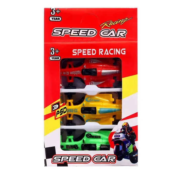 Машина &laquo;Гоночный болид&raquo;, набор 3 шт., МИКС