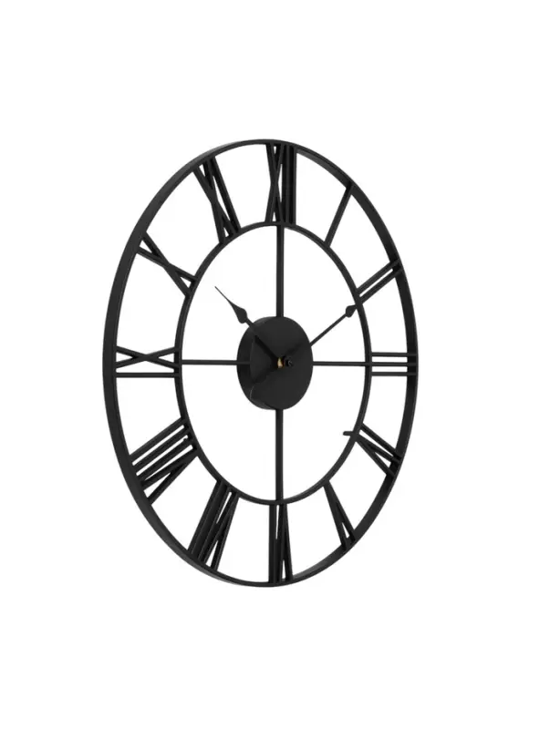 Часы настенные, серия: Лофт, плавный ход, d=45 см, чёрные