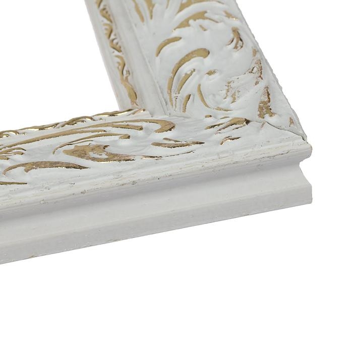 Рама для картин (зеркал) 40 х 40 х 4 см, дерево Рама для картин (зеркал) 40 х 40 х 4 см, дерево "Версаль", бело-золотая