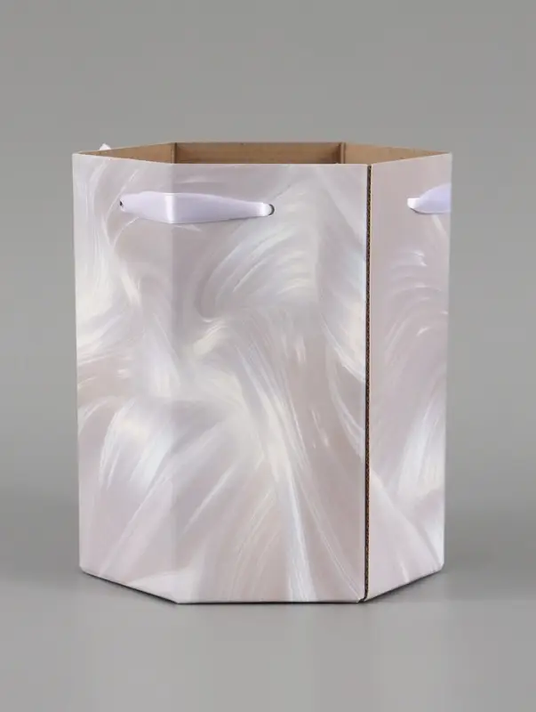 Коробка - переноска подарочная для цветов &laquo;Для тебя&raquo;, 17&times;14.8&times;19.5 см, шестигранник