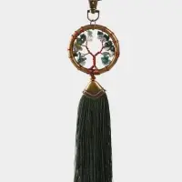 Брелок ловец снов "Великое древо" 19 см, цв. тёмно-зелёный Брелок ловец снов "Великое древо" 19 см, цв. тёмно-зелёный