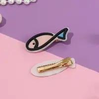 Зажим для волос "Мультизаврик" (набор 2 шт) рыбки крестики, 5,5 см