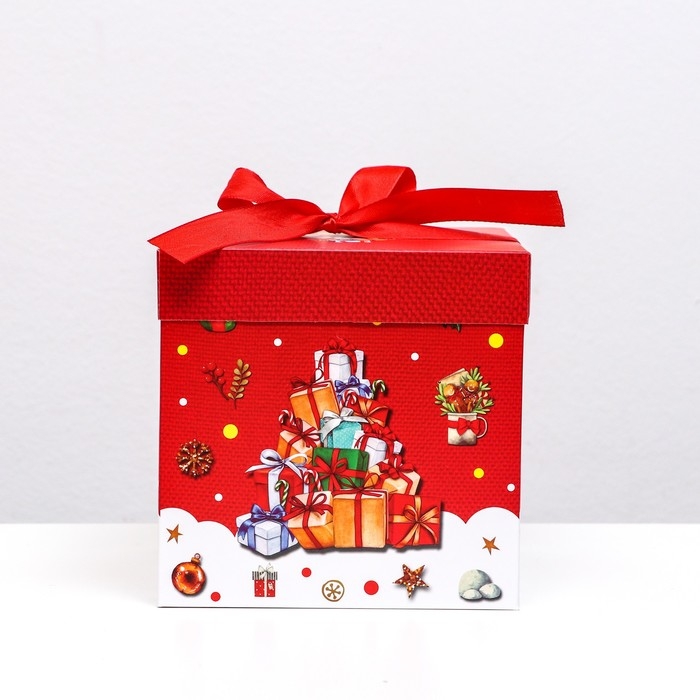 Новый год. Коробка Самосборная Новый год. Коробка Самосборная "Подарки" 15 х 15 х 15 см