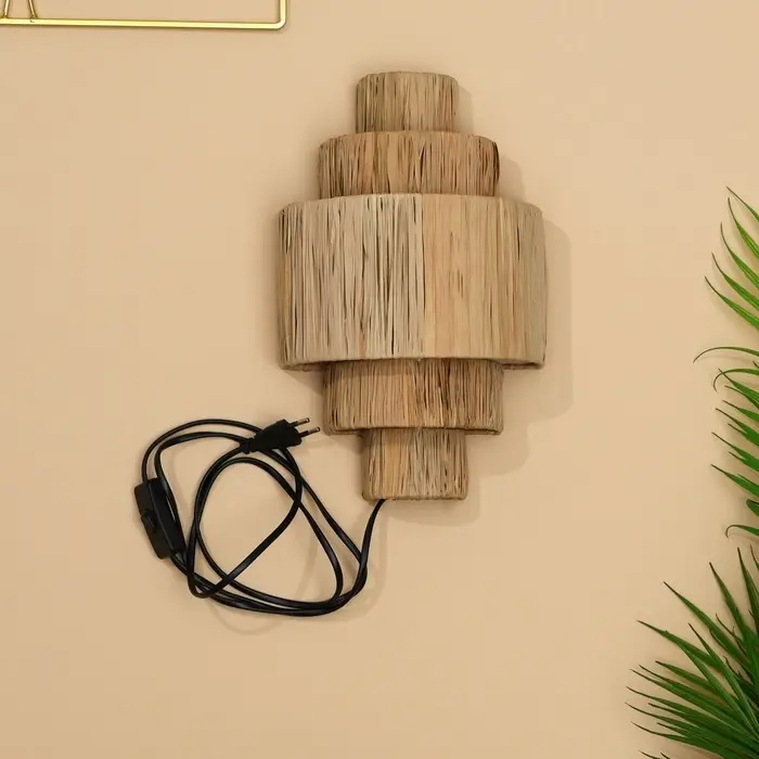 Светильник настенный из ротанга Светильник настенный из ротанга "Водопад" 1х120Вт, Е27, 20х14х32 см