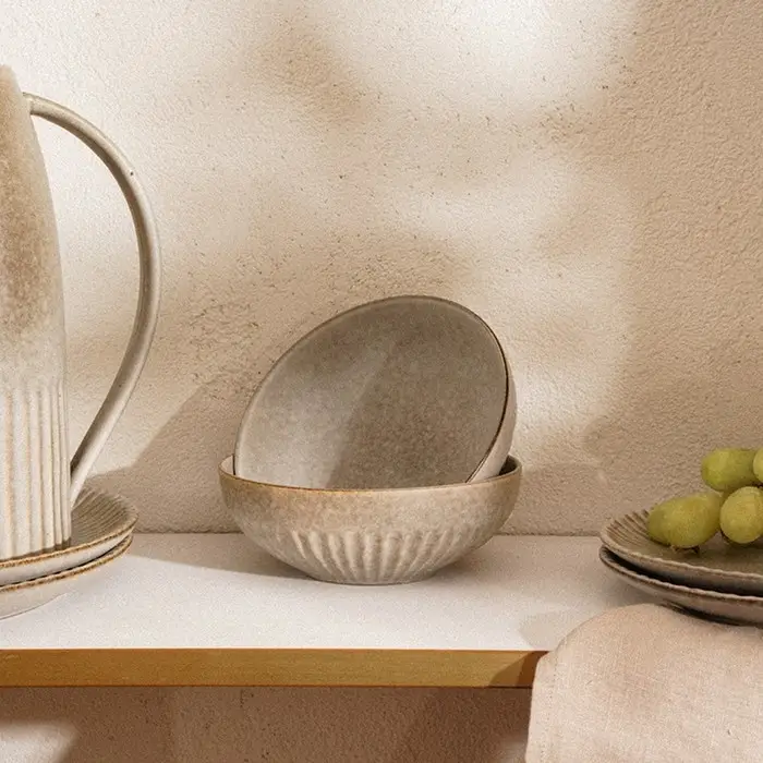 Миски SL Home &laquo;Монти&raquo;, 700 мл, d=16.5 см, фарфор, бежевые