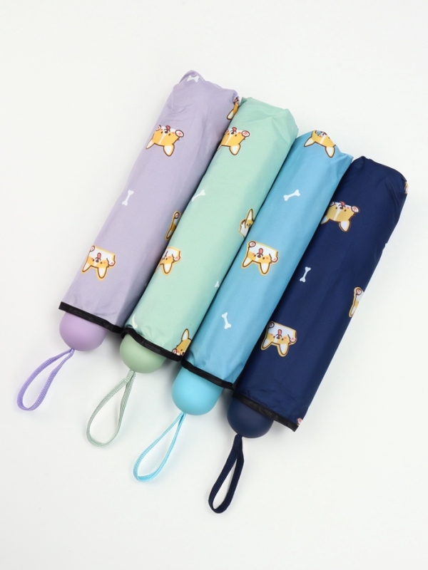 Зонт механический «Корги», эпонж, 4 сложения, 8 спиц, R = 50/55 см, D = 110 см, цвет МИКС Зонт механический «Корги», эпонж, 4 сложения, 8 спиц, R = 50/55 см, D = 110 см, цвет МИКС