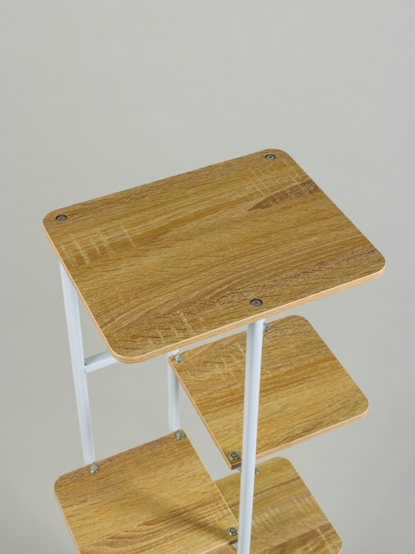 Подставка для цветов Greengo, 4 полки, 36 × 23 × 74 см, напольная, каркас металл, полки МДФ, белая Подставка для цветов Greengo, 4 полки, 36 × 23 × 74 см, напольная, каркас металл, полки МДФ, белая