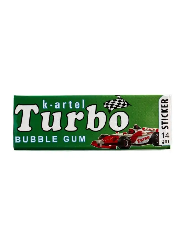 Жевательная резинка Turbo ассорти вкусов с наклейкой, 14 г