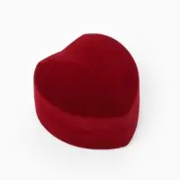 Футляр под кольцо, серьги &laquo;Сердце&raquo;, бархатный, 6&times;6.5&times;4 см, бордовый