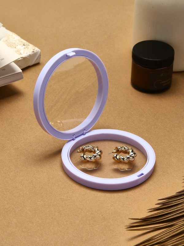 Подставка для украшений «Круг», 11*11*4,5 см, цвет сиреневый Подставка для украшений «Круг», 11*11*4,5 см, цвет сиреневый