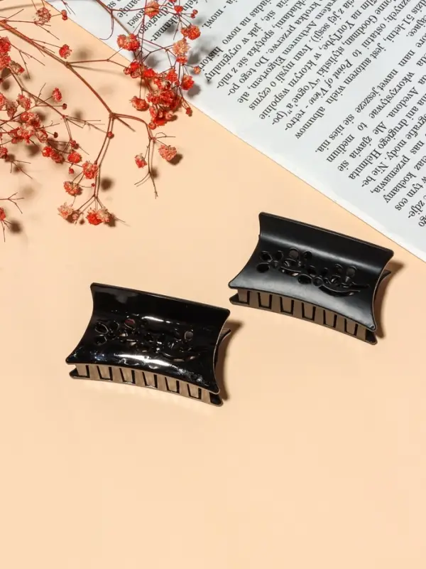 Крабик для волос &laquo;Ночка&raquo;, цветы, 6.8 см, матовый и глянец, МИКС