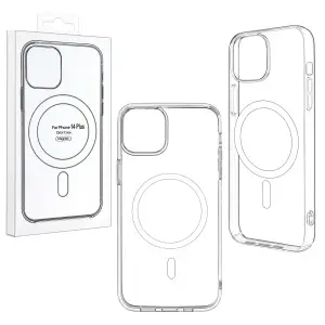 Чехол для iPhone 14 Plus Clear Case (MagSafe) TPU+PC