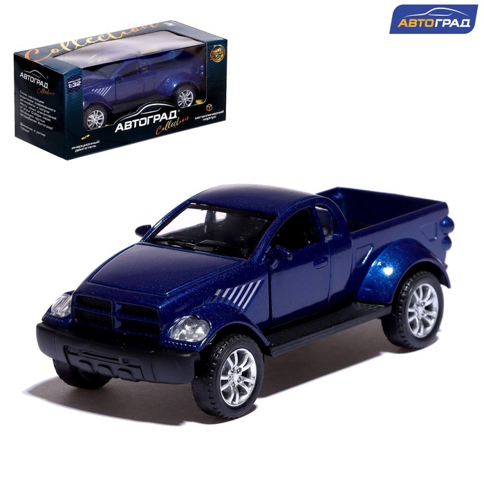 Машина металлическая «Раптор», открываются двери, 1:32, инерция, цвет синий Машина металлическая «Раптор», открываются двери, 1:32, инерция, цвет синий