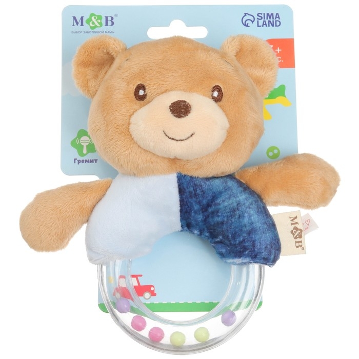 Мягкая погремушка «Мишка», Mum&Baby