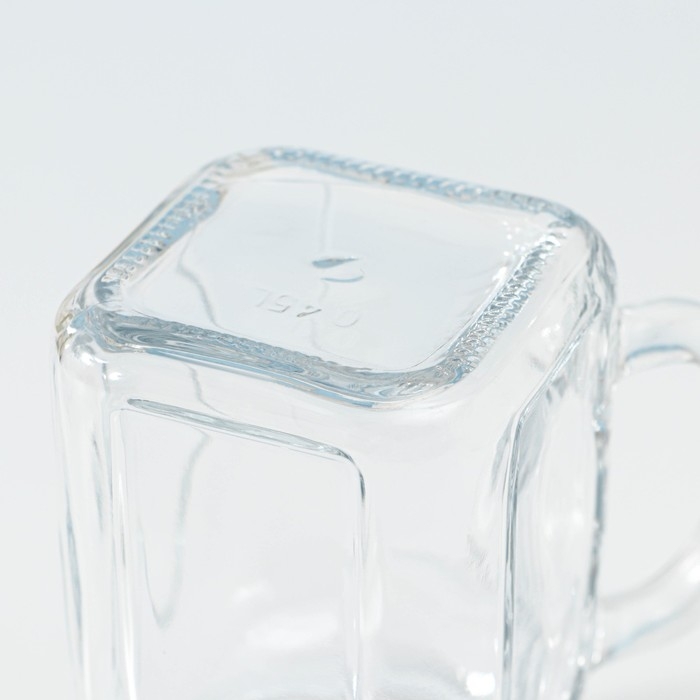 Кружка стеклянная с крышкой Homemade, 450 мл, цвет красный Кружка стеклянная с крышкой Homemade, 450 мл, цвет красный