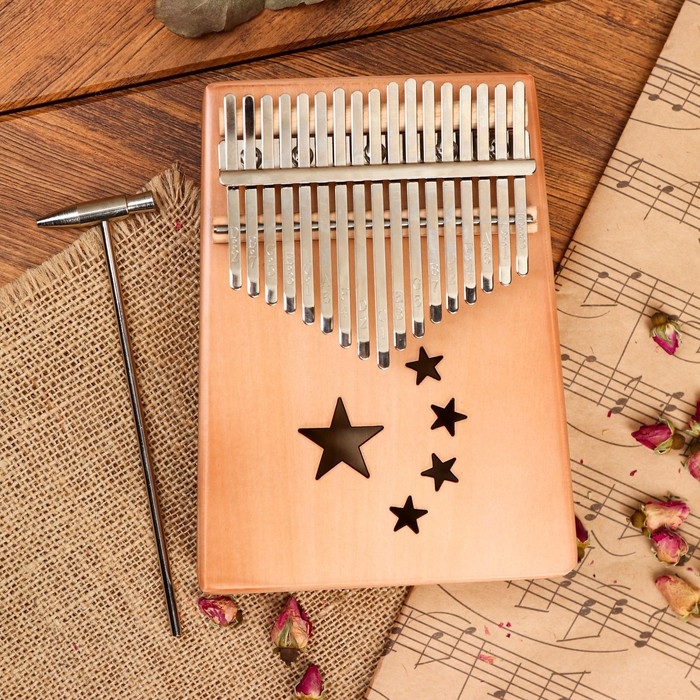 Музыкальный инструмент Калимба Музыкальный инструмент Калимба "Звёзды", 17 нот