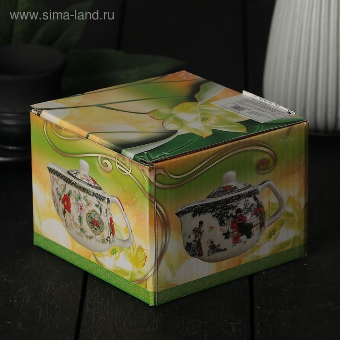 Чайник керамический заварочный с металлическим ситом «Лотос», 200 мл, цвет красный Чайник керамический заварочный с металлическим ситом «Лотос», 200 мл, цвет красный