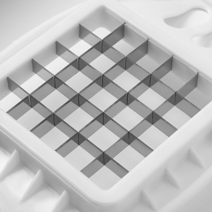 Овощерезка Доляна «Кубик», 17 см, с ручками, цвет белый Овощерезка Доляна «Кубик», 17 см, с ручками, цвет белый