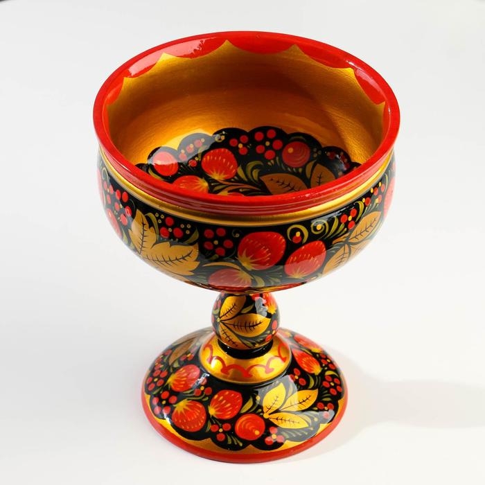 Фруктовница на ножке «Хохлома» Фруктовница на ножке «Хохлома»