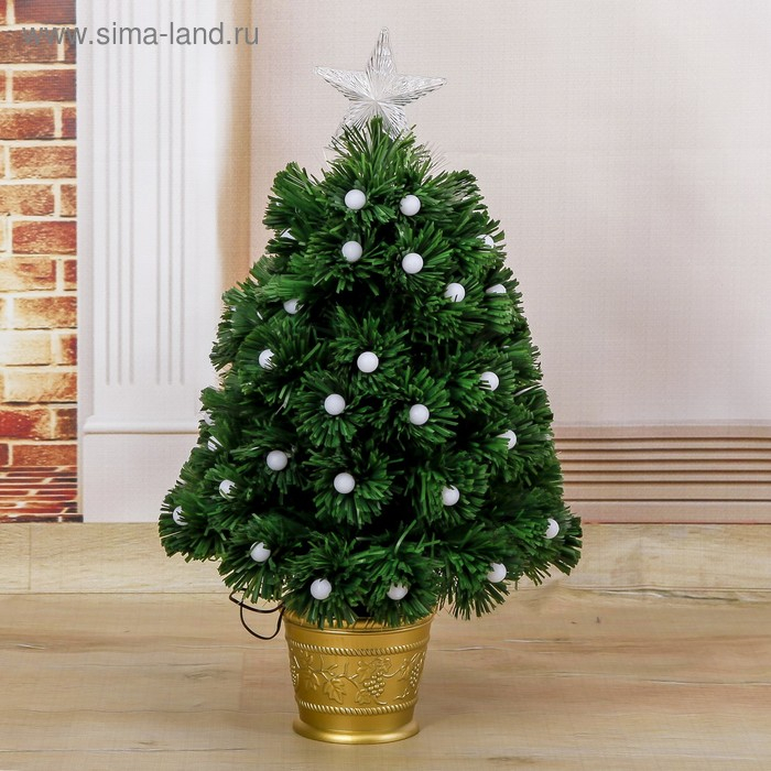 Ёлка фиброоптическая Ёлка фиброоптическая "Огонёк" 60 см d нижнего яруса 35 см 54 ветки