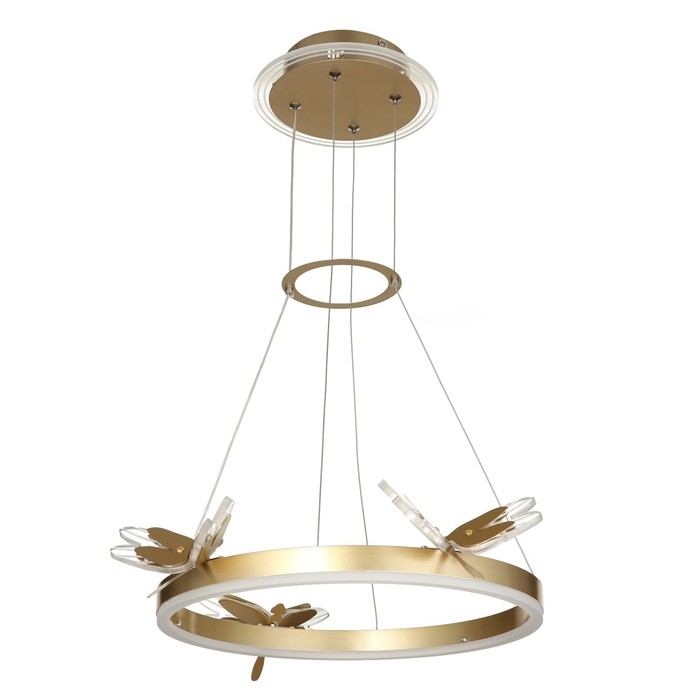 Люстра "Стрекоза" LED 48Вт 3000-6000К золото 52х52х80 см BayerLux