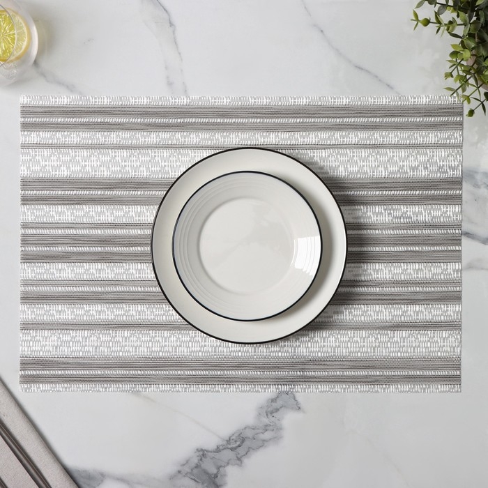 Салфетка сервировочная на стол Доляна «Мия», 45×30 см, цвет серый Салфетка сервировочная на стол Доляна «Мия», 45×30 см, цвет серый