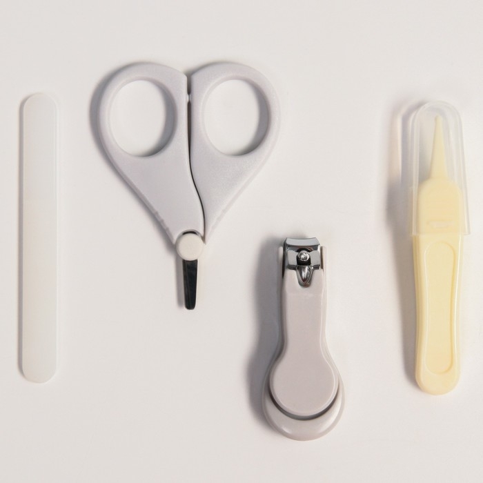 Набор по уходу за ребенком, 4 предмета, цвет серый Набор по уходу за ребенком, 4 предмета, цвет серый