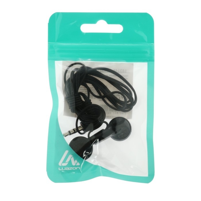Наушники Luazon VBT 1.0, вкладыши, чёрные Наушники Luazon VBT 1.0, вкладыши, чёрные