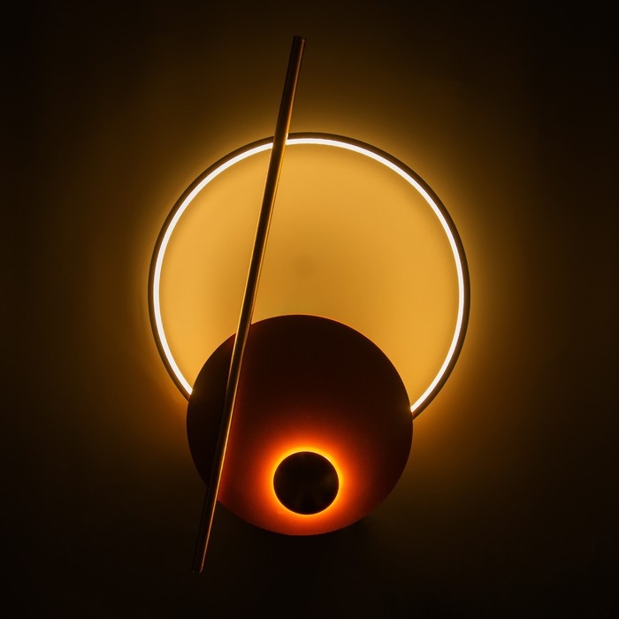 Бра "Алле" LED 17Вт 3000К оранжевый золото 66х6,5х41см