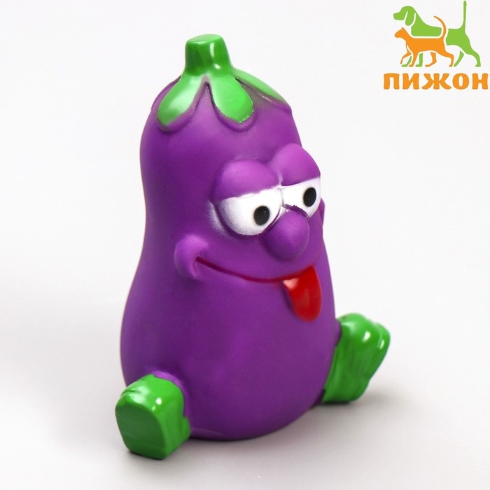 Игрушка пищащая  Игрушка пищащая "Весёлый баклажан", 10 см