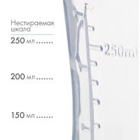 Бутылочка для кормления, классическое горло, приталенная, 250 мл., от 3 мес., цвет синий