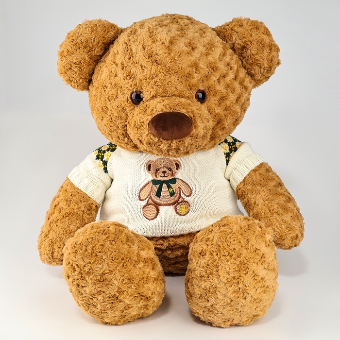 Мягкая игрушка «Медведь», в кофте, 80 см, цвет коричневый Мягкая игрушка «Медведь», в кофте, 80 см, цвет коричневый