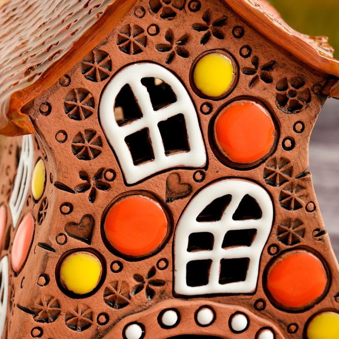 Аромалампа Домик «Карусель», 14 см, ручная работа, микс Аромалампа Домик «Карусель», 14 см, ручная работа, микс