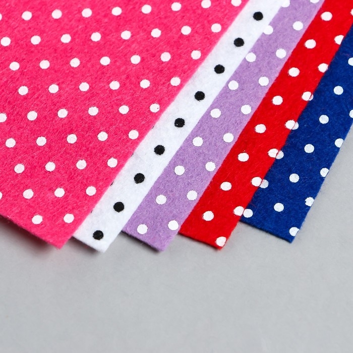 Фетр Фетр "BLITZ" 1 мм 20х30 см ± 2 см (набор 5 шт) ассорти №4