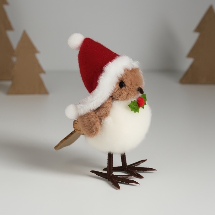 Сувенир Сувенир "Птенчик в новогодней шапке" 7,7х10х13 см