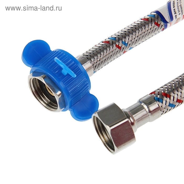 Подводка гибкая AquaKratos, гайка-гайка, 120 см, нерж.сталь, с ключом для монтажа Подводка гибкая AquaKratos, гайка-гайка, 120 см, нерж.сталь, с ключом для монтажа