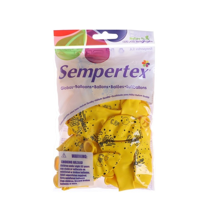 Воздушный шар латексный 12" &laquo;СДР поздравляю&raquo;, пастель, цвет жёлтый, 15 шт.