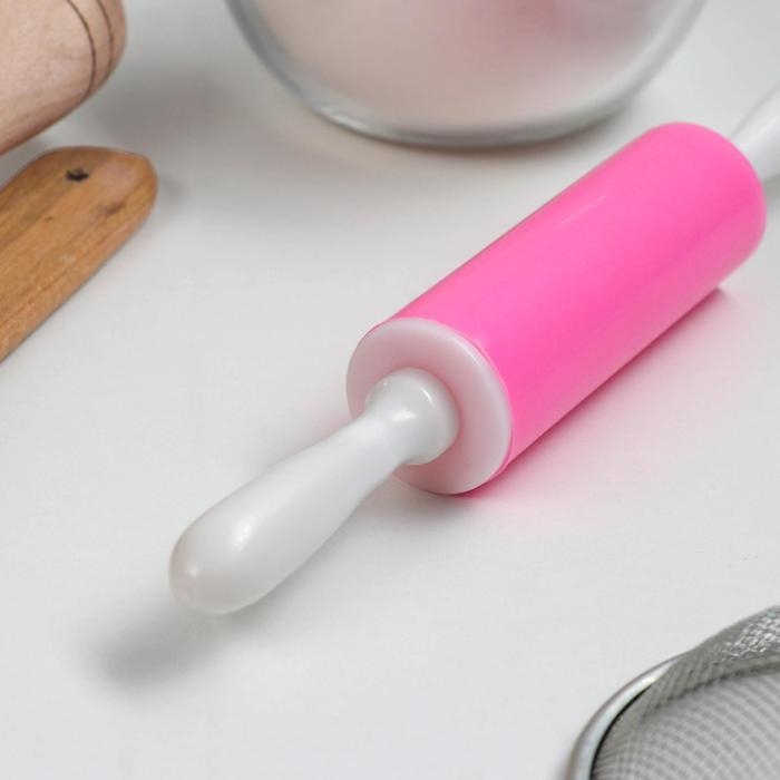 Скалка, 21 см, рабочая часть 9 см, цвет МИКС Скалка, 21 см, рабочая часть 9 см, цвет МИКС