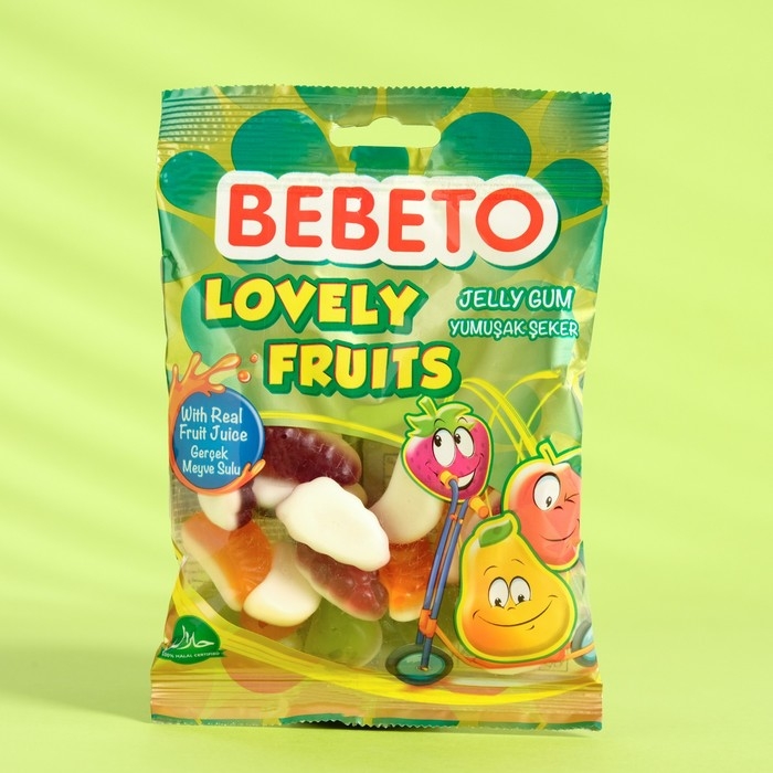 Жевательный мармелад BEBETO LOVELY FRUITS, 70 г Жевательный мармелад BEBETO LOVELY FRUITS, 70 г