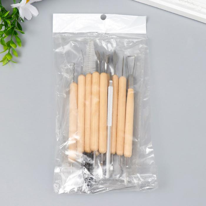 Инструменты для творчества набор 11 шт дерево, металл 17 см 28х11,5 см Инструменты для творчества набор 11 шт дерево, металл 17 см 28х11,5 см