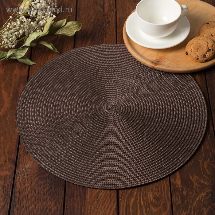 Салфетка сервировочная Доляна «Классика», 38×38 см, цвет кофейный Салфетка сервировочная Доляна «Классика», 38×38 см, цвет кофейный