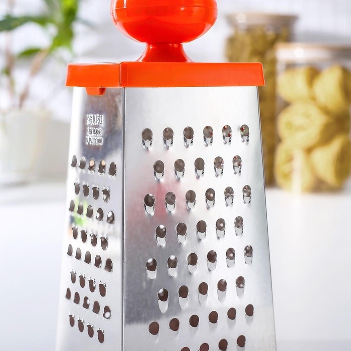 Тёрка Доляна «Комфорт», 4 грани, с контейнером 450 мл, ручка круглая, 28×12×9 см, цвет МИКС Тёрка Доляна «Комфорт», 4 грани, с контейнером 450 мл, ручка круглая, 28×12×9 см, цвет МИКС