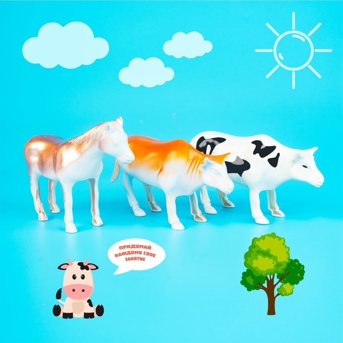 Набор фигурок животных «Домашние животные», 6 штук, с аксессуарами Набор фигурок животных «Домашние животные», 6 штук, с аксессуарами