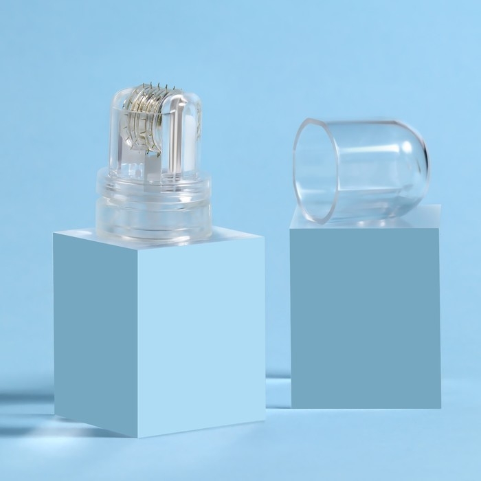 Насадка-мезороллер для флакона, 64 иглы, 0,5 мм, на блистере, цвет прозрачный Насадка-мезороллер для флакона, 64 иглы, 0,5 мм, на блистере, цвет прозрачный