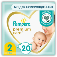 Подгузники Pampers Premium Care (4-8 кг), 20 шт